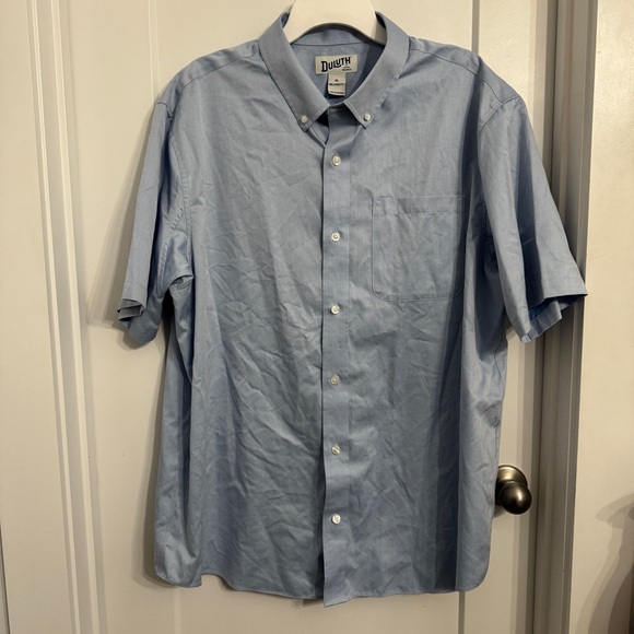 Duluth Trading Co Other - Duluth Trading Co Men's Wrinklefighter Relaxed Fit Short Sleeve Shirt Blue XL